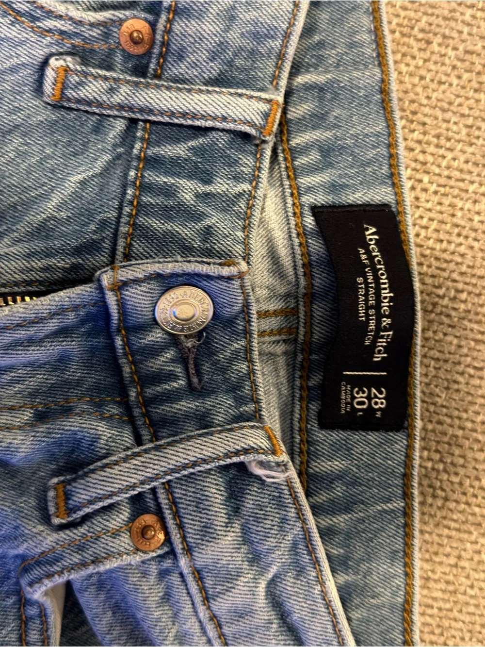 Abercrombie & Fitch Light Blue Men’s Straight Jeans